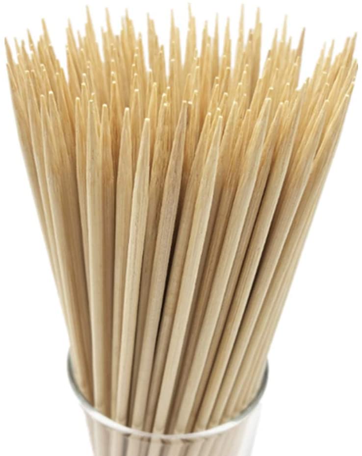 HOPELF 10-Inch Natural Bamboo Kebob Skewers, 100-Count
