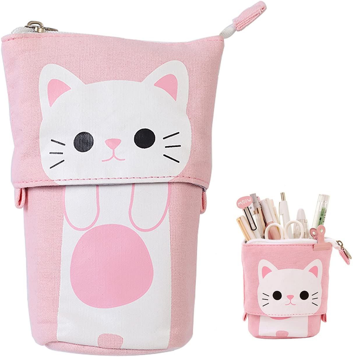 iSuperb Adorable Kitty Folding Pencil Case, 2-Pack