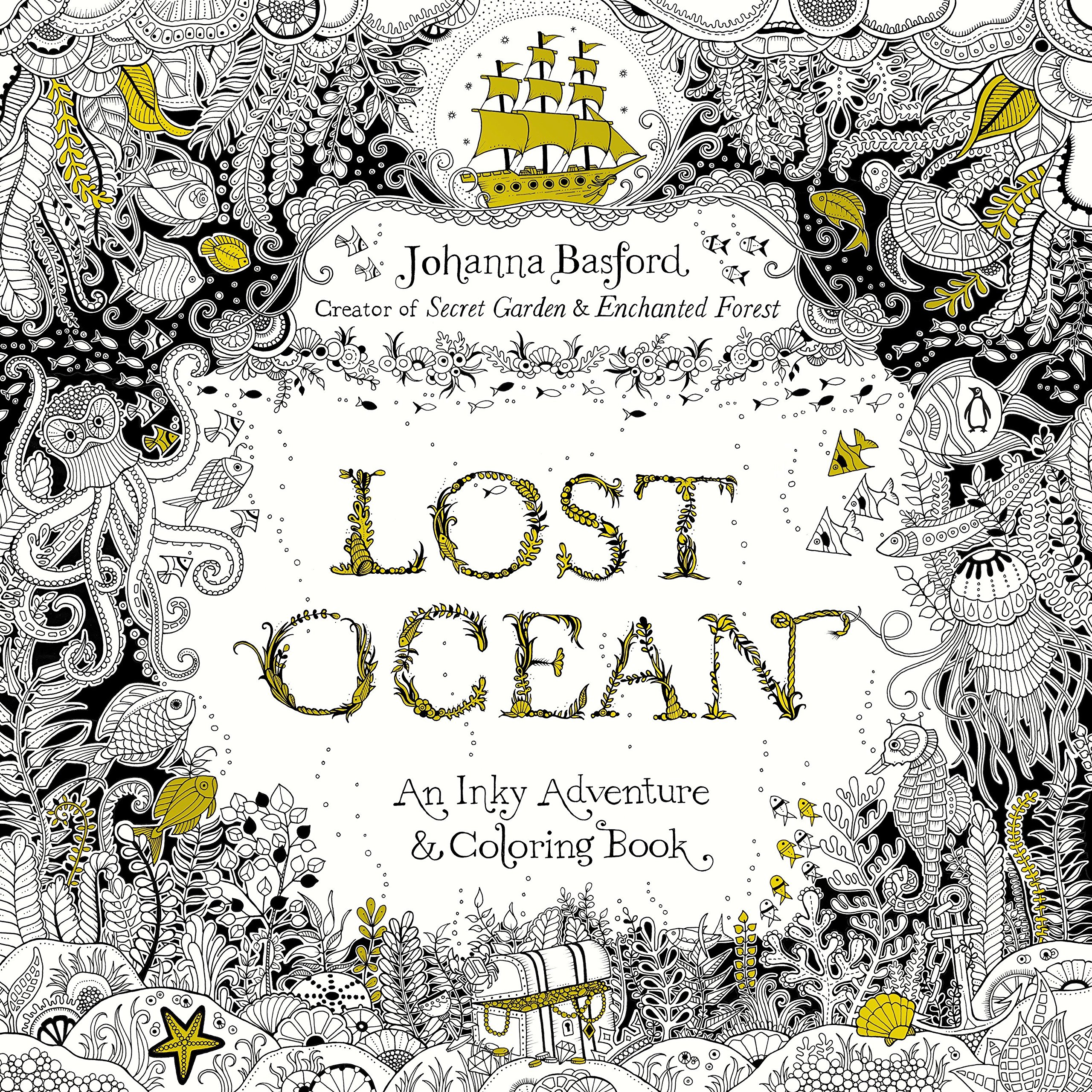Johanna Basford Lost Ocean: An Inky Adventure & Coloring Book