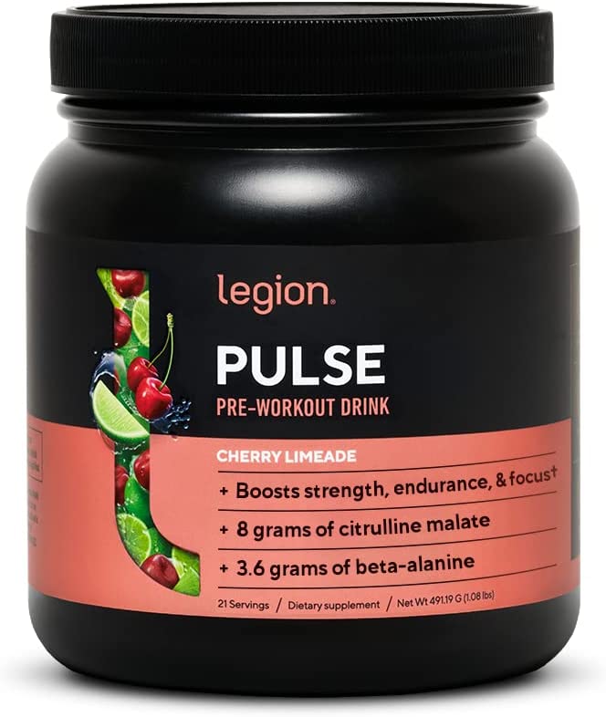 Legion Pulse Cherry Limeade Chemical-Free Pre Workout Supplement