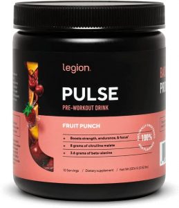 Legion Pulse Fruit Punch Focus Boost Pre Workout Supplement