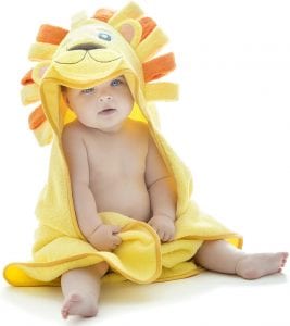 Little Tinkers World Machine Washable Lion Newborn Baby Towel