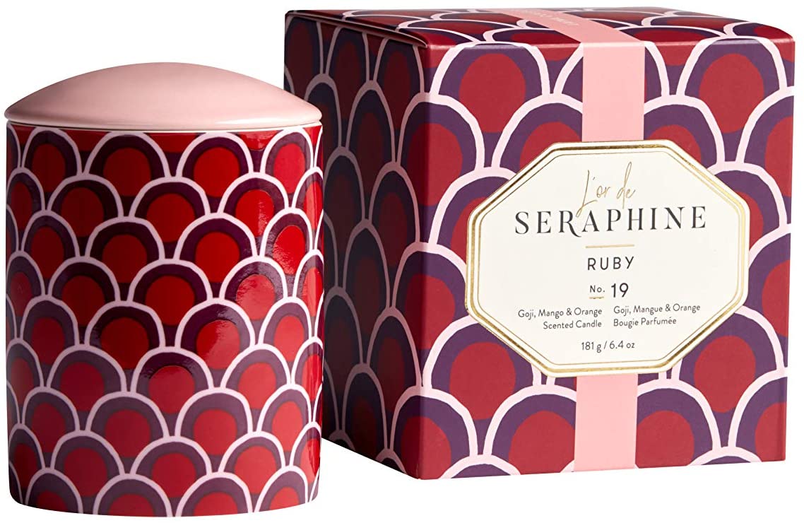 L’or de Seraphine No. 19 Scented Candle Ruby Ceramic Jar