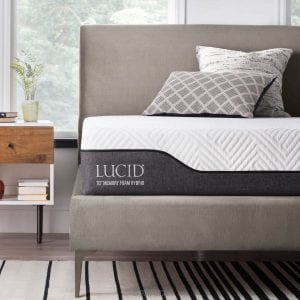 LUCID 10-Inch Memory Foam Hybrid Mattress