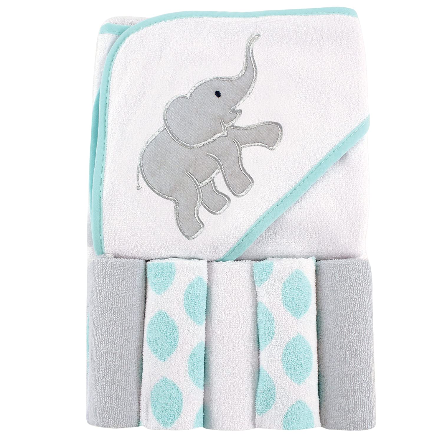 Luvable Friends Ultra Soft Skin-Friendly Newborn Baby Towels, 6-Piece