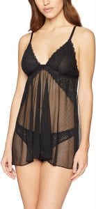 Mae Lacy Babydoll & Thong Lingerie Set For Women