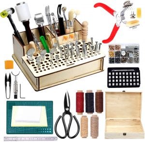 Mayboos Leather Working Tools Supply Kit, 447-Piece