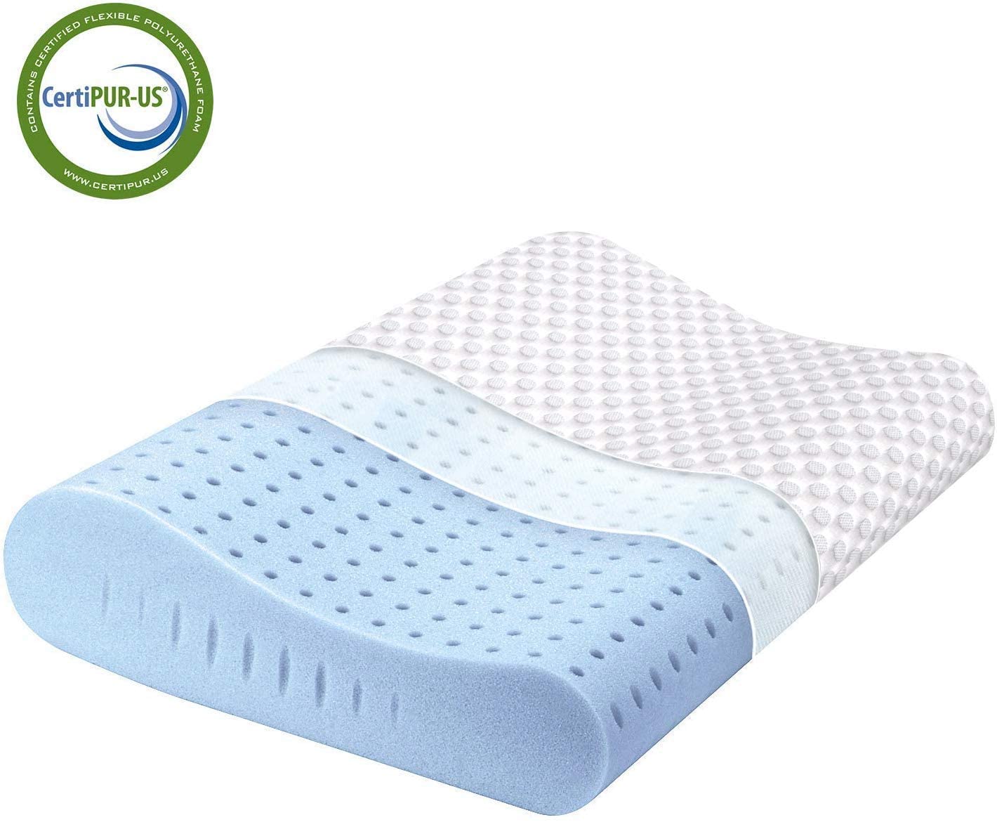 Milemont Cervical Memory Foam Pillow For Stomach Sleepers