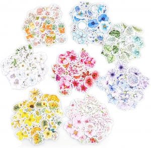 Molshine Flower Decal Stickets, 360-Count