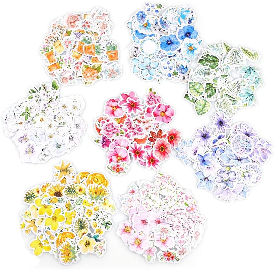 Molshine Flower Decal Stickets, 360-Count