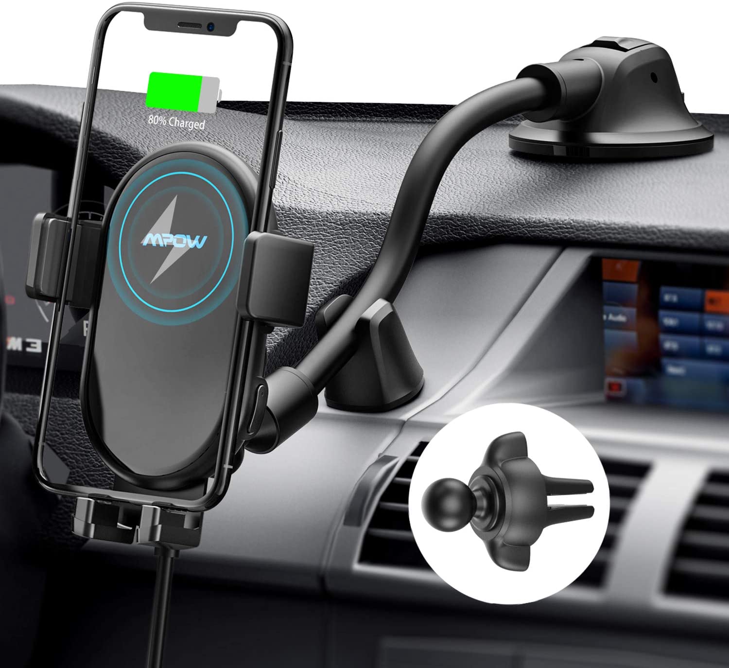 Mpow Qi Auto-Clamping Wireless Phone Charging Holder