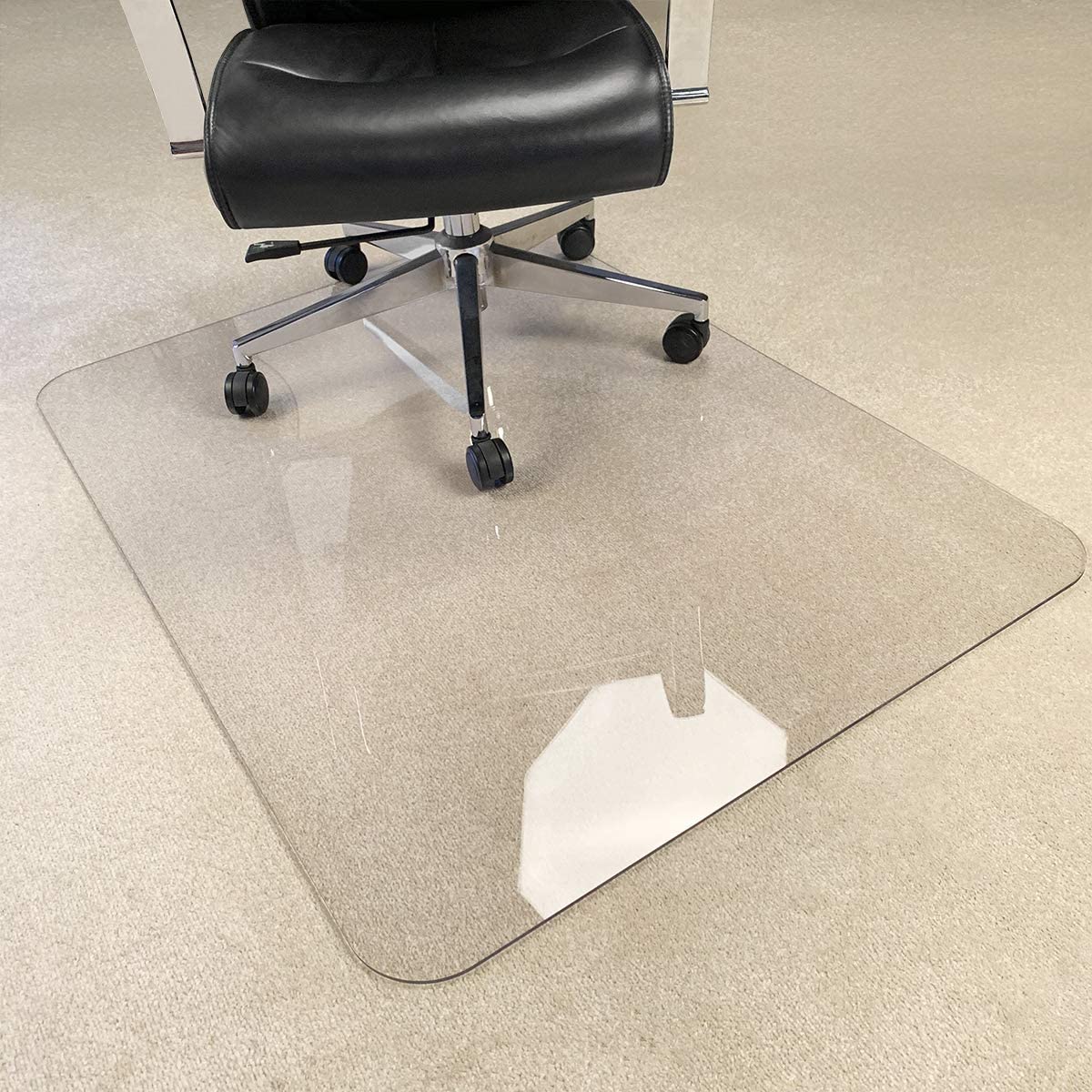 MuArts Non-Toxic See-Through Chair Mat For Carpeted Floors