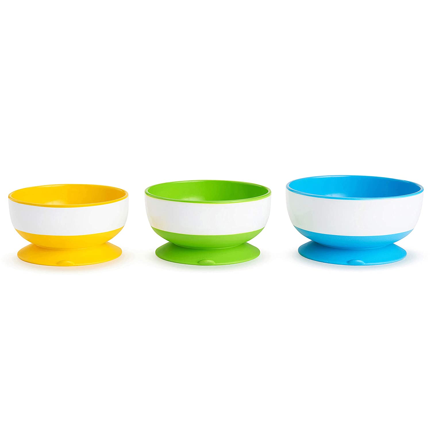 Munchkin Stay Put Toddler Suction Bowls, 3-Pack