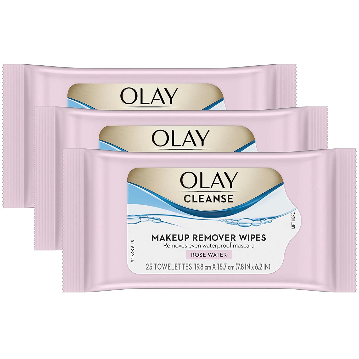 Olay Textured Makeup Remover Face Wipes, 3-Pack