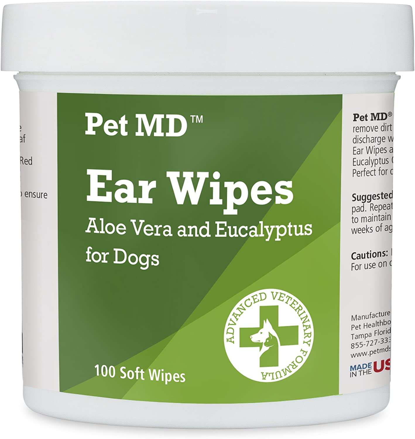 Pet MD Otic Dog Ear Cleanser Wipes