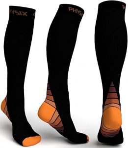 Physix Gear Sport Nylon & Spandex Compression Socks