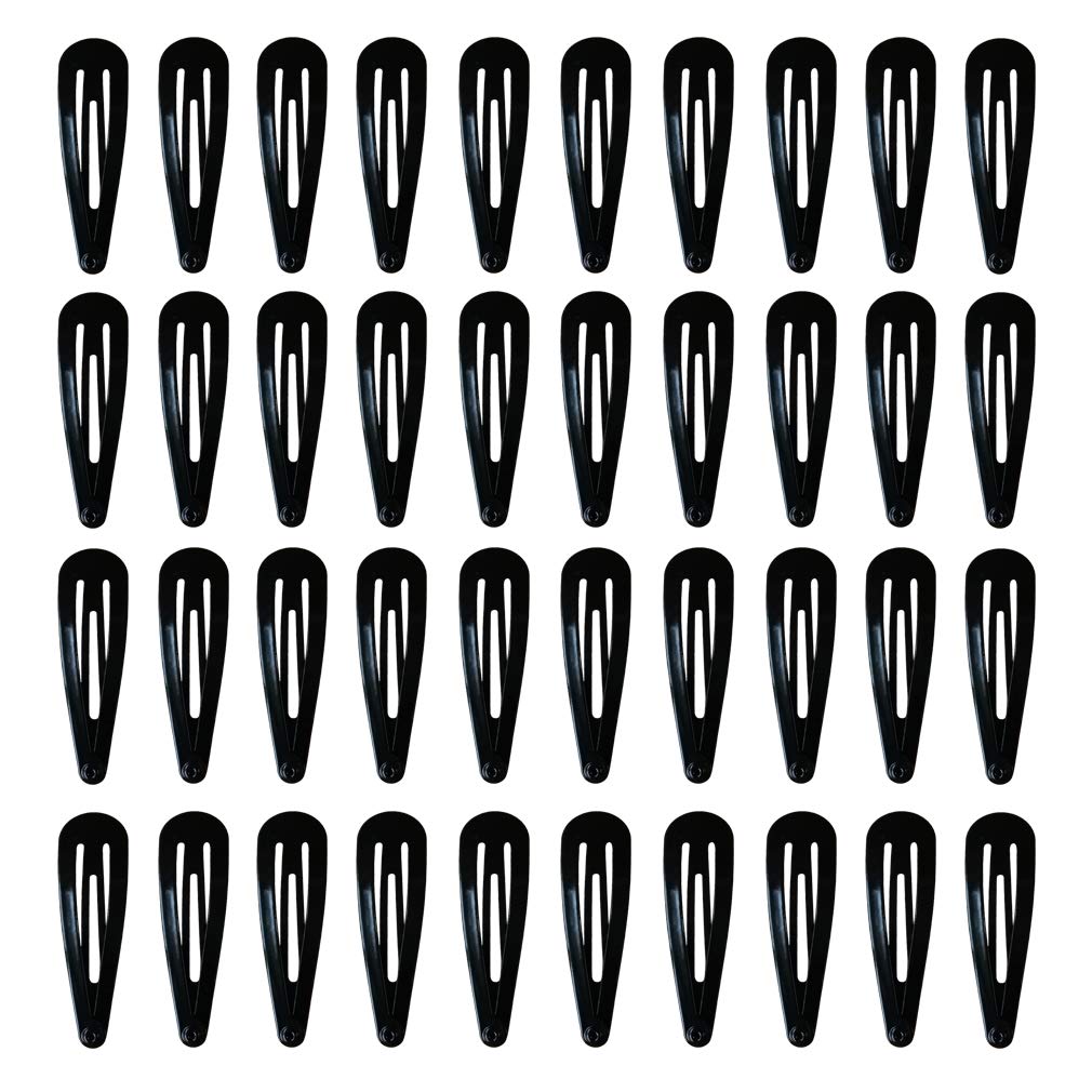 PIDOUDOU Basic Tangle-Free Hair Clips, 40-Pack