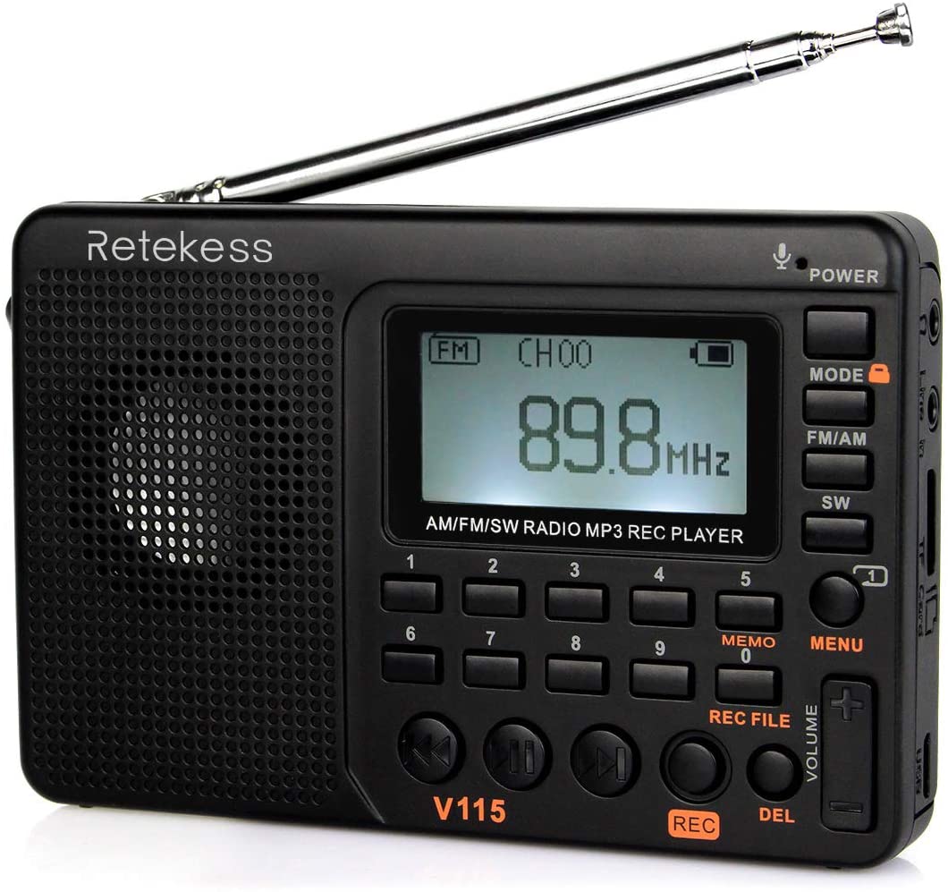 Retekess V115 Compact AM FM Shortwave Radio