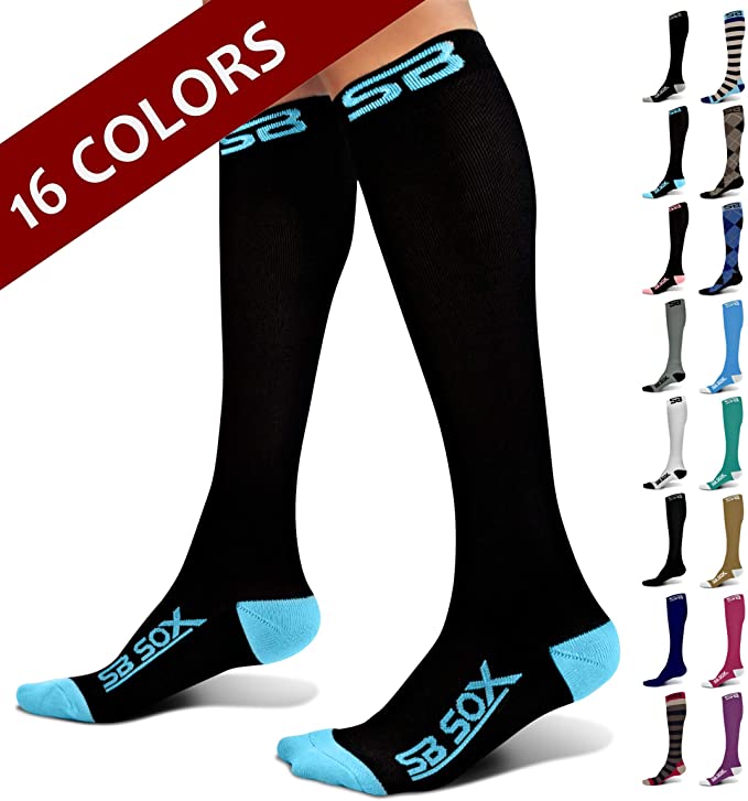SB SOX Graduated 20-30mmHg Knee-High Compression Socks