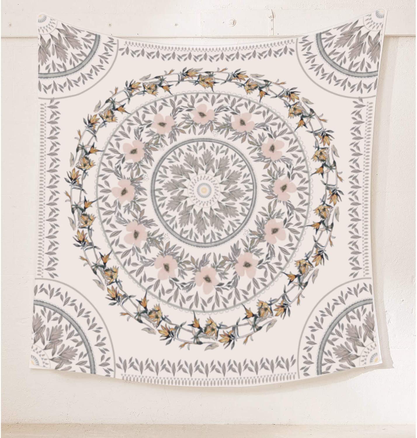 Simpkeely Lightweight Floral Medallion Tapestry