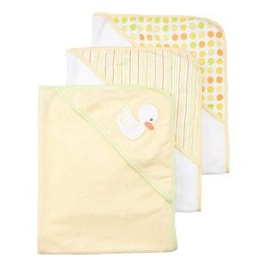 Spasilk Ultra Soft Newborn Baby Towel Set, 3-Pack
