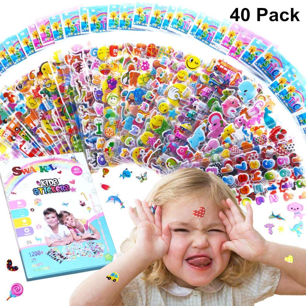 SWARKOL 400+ 3D Puffy Stickers