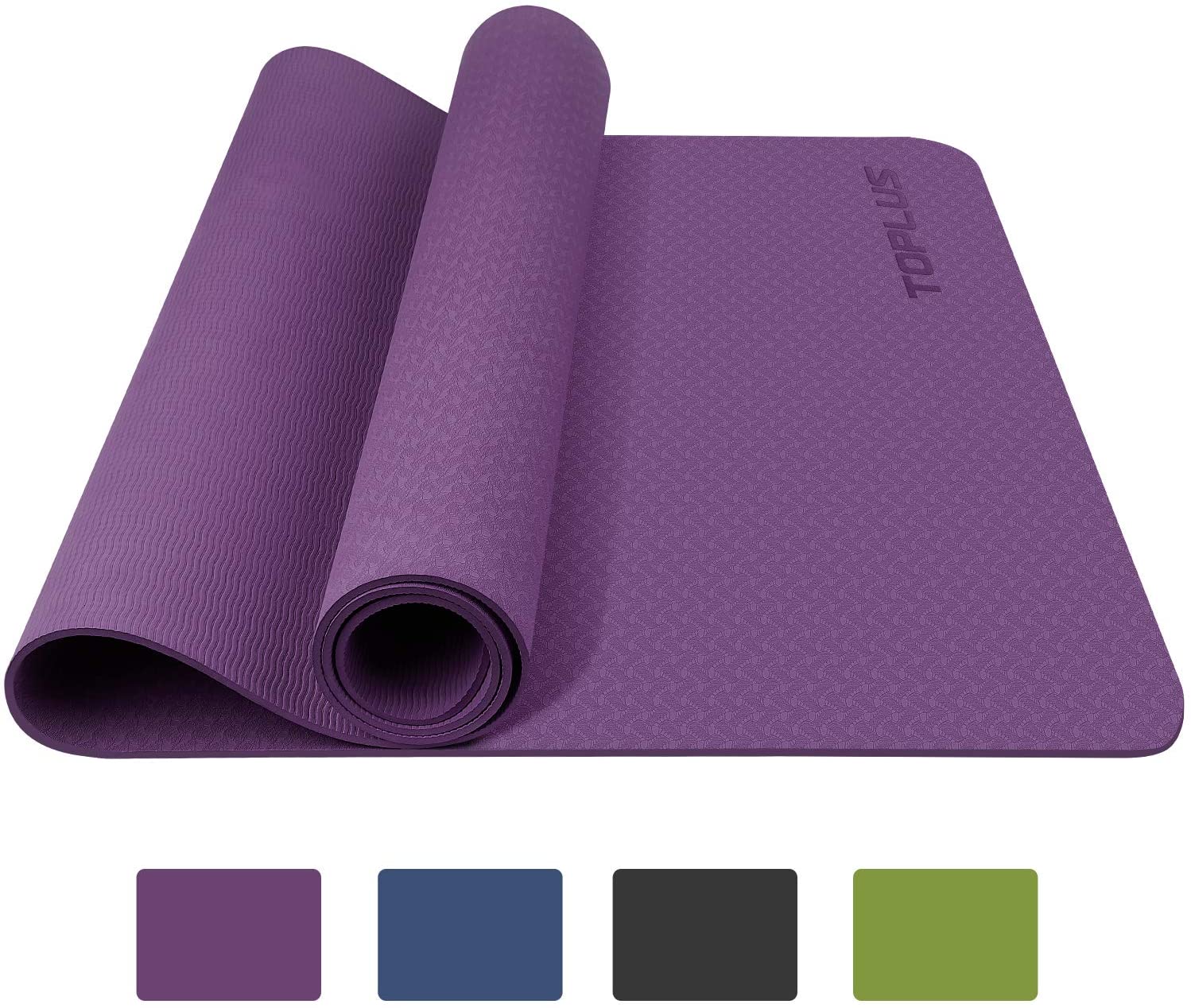 TOPLUS Classic Anti-Slip 0.15-Inch TPE Fitness & Yoga Mat