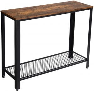 VASAGLE Space-Saving Industrial Console Table For Entryway