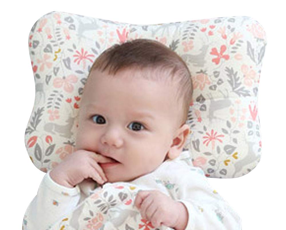 Rose Newborn Baby Cotton Infant Pillows Soft Comfortable Flat Head Shaping Memory Foam Sleeping Cushion Bedding Pillows 