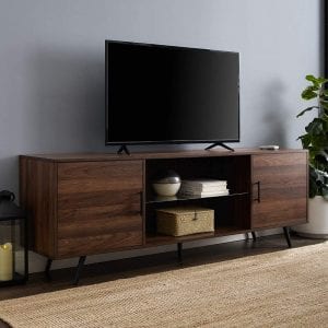 Walker Edison Furniture Company Mid Century Modern Wood Universal TV Stand