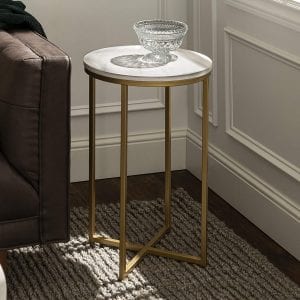 Walker Edison Furniture Company Modern Round End Table