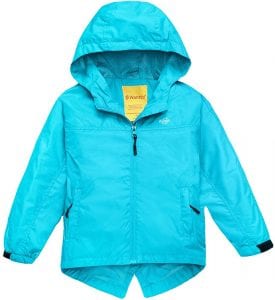Wantdo Lightweight Hooded Waterproof Jacket For Girls