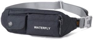 WATERFLY Water Resistant Slim Soft Polyester Fanny Pack