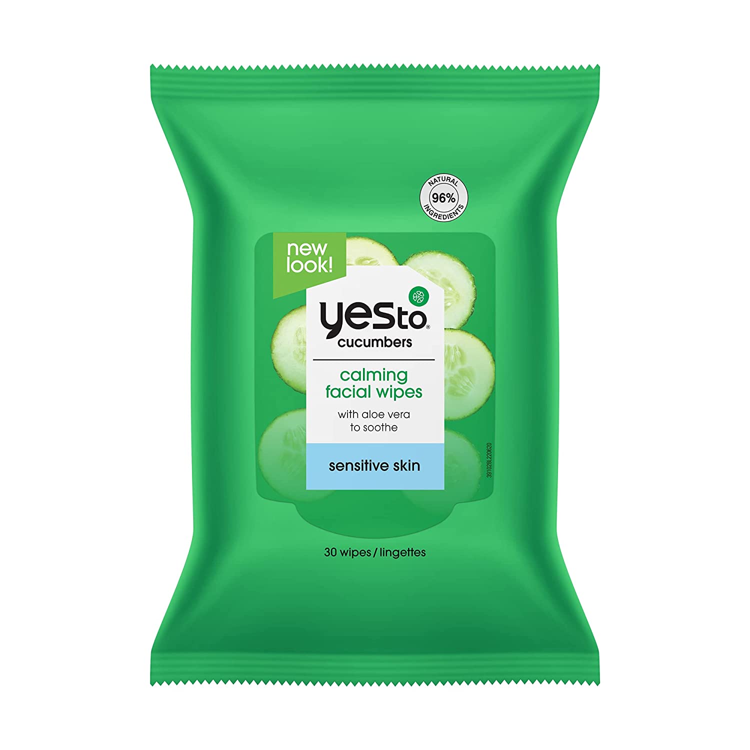 Yes To Cucumbers Dermatologist Tested Hypoallergenic Face Wipes, 2-Pack