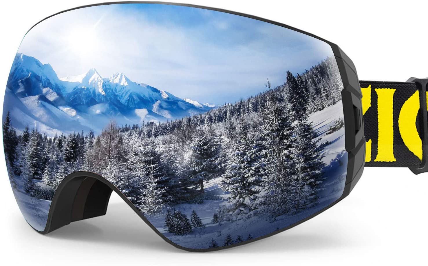 ZIONOR X3 Ski Snowboard Snow Goggles with Magnet Lens Anti-Fog UV Protection Spherial Design for Men Women Adult