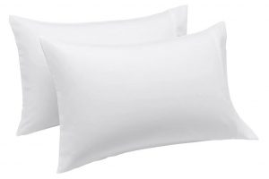 AmazonBasics OEKO-TEX Standard White Pillowcases, 2-Pack