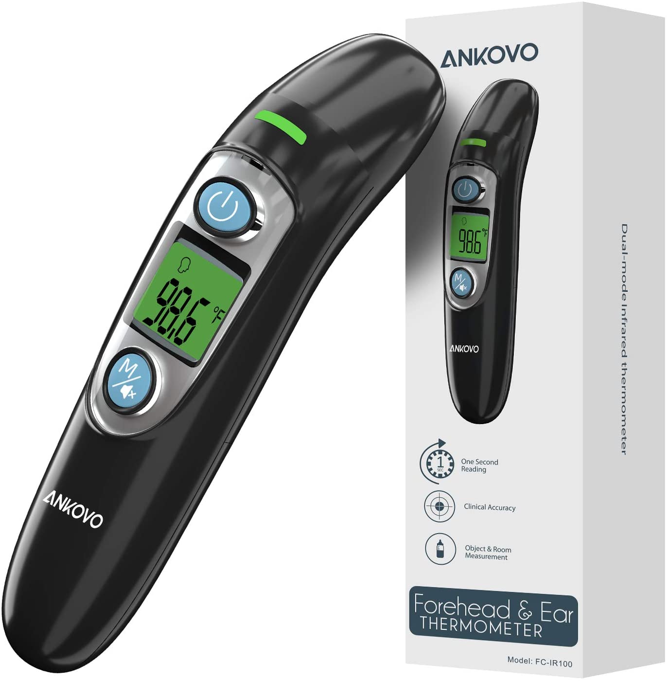 ANKOVO Digital Infrared Ear & Forehead Thermometer