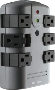 Belkin Compact Space Saving In-Wall Surge Protector, 6-Outlet