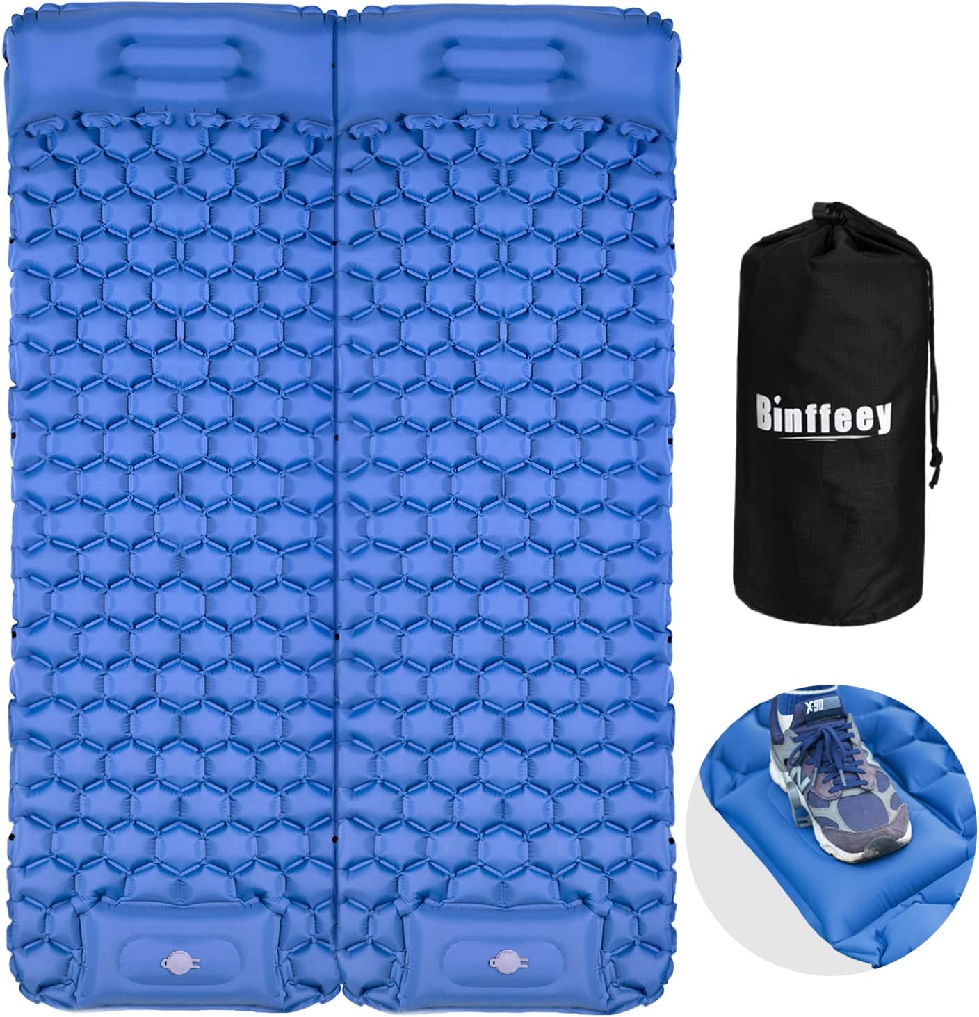 Binffeey Waterproof Double Sleeping Pad & Pillow