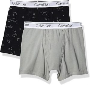 Calvin Klein Breathable Boys’ Cotton Underwear Boxer Briefs, 2-Pack