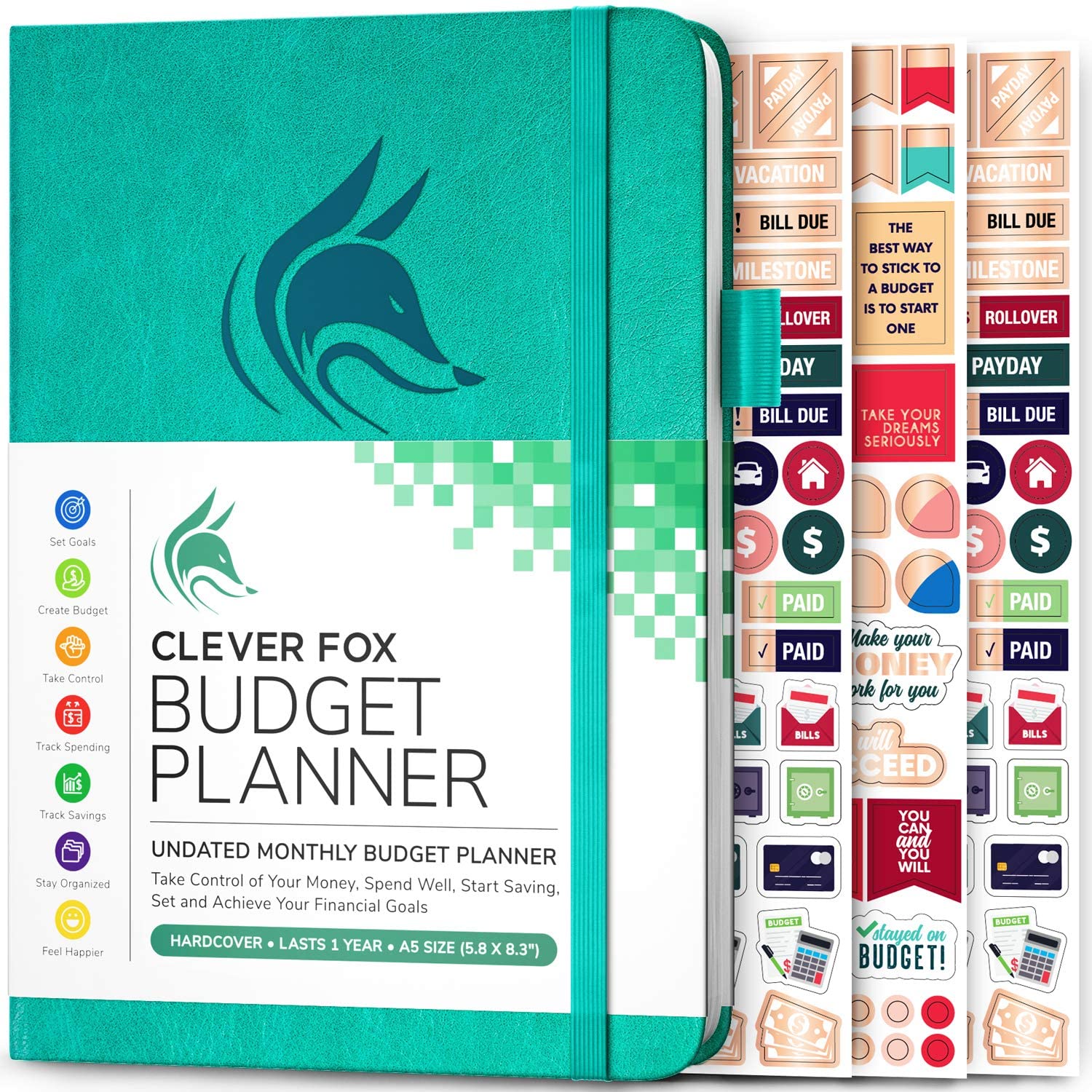 Clever Fox Planner 12 Month Undated Pages Weekly Planner Monthly Annual Budget 
