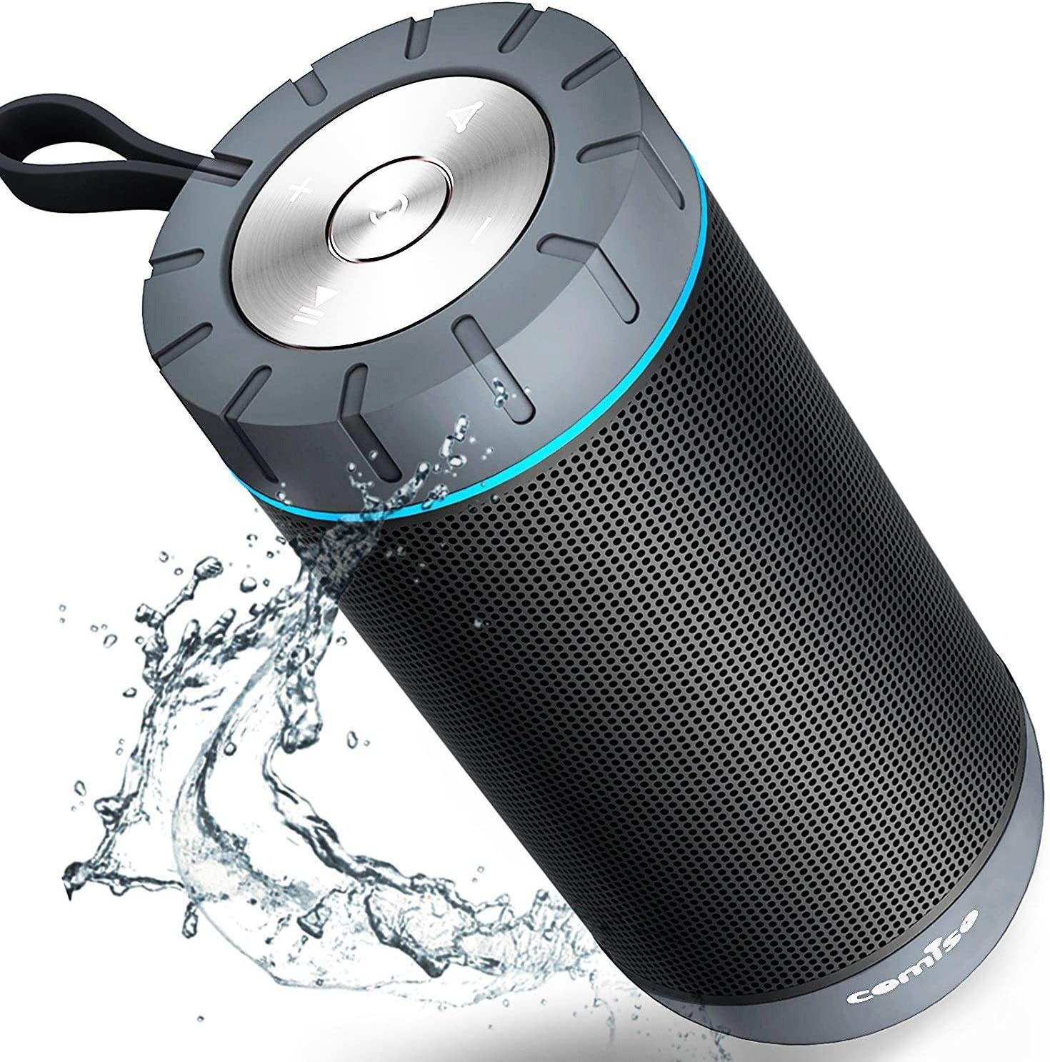 SOJBODOS Portable Bluetooth Speaker 24 watt Louder Waterproof Wireless Speaker 24 Hours Battery Life Red 