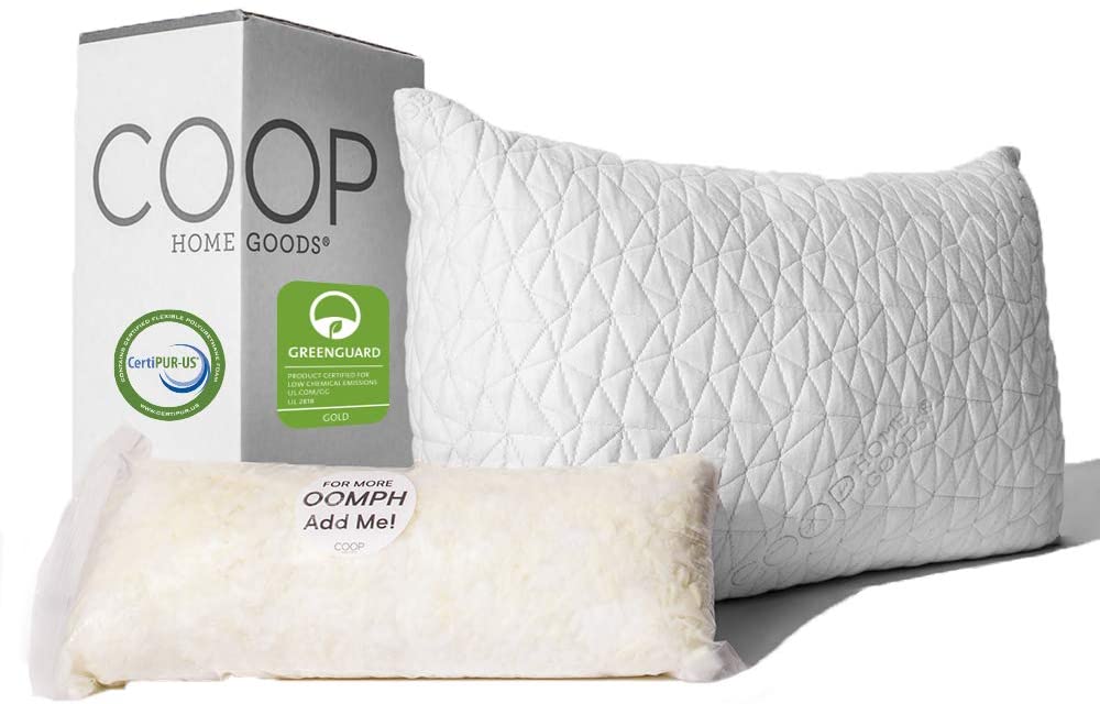 Coop Home Goods Shredded Memory Foam Hypoallergenic Pillow