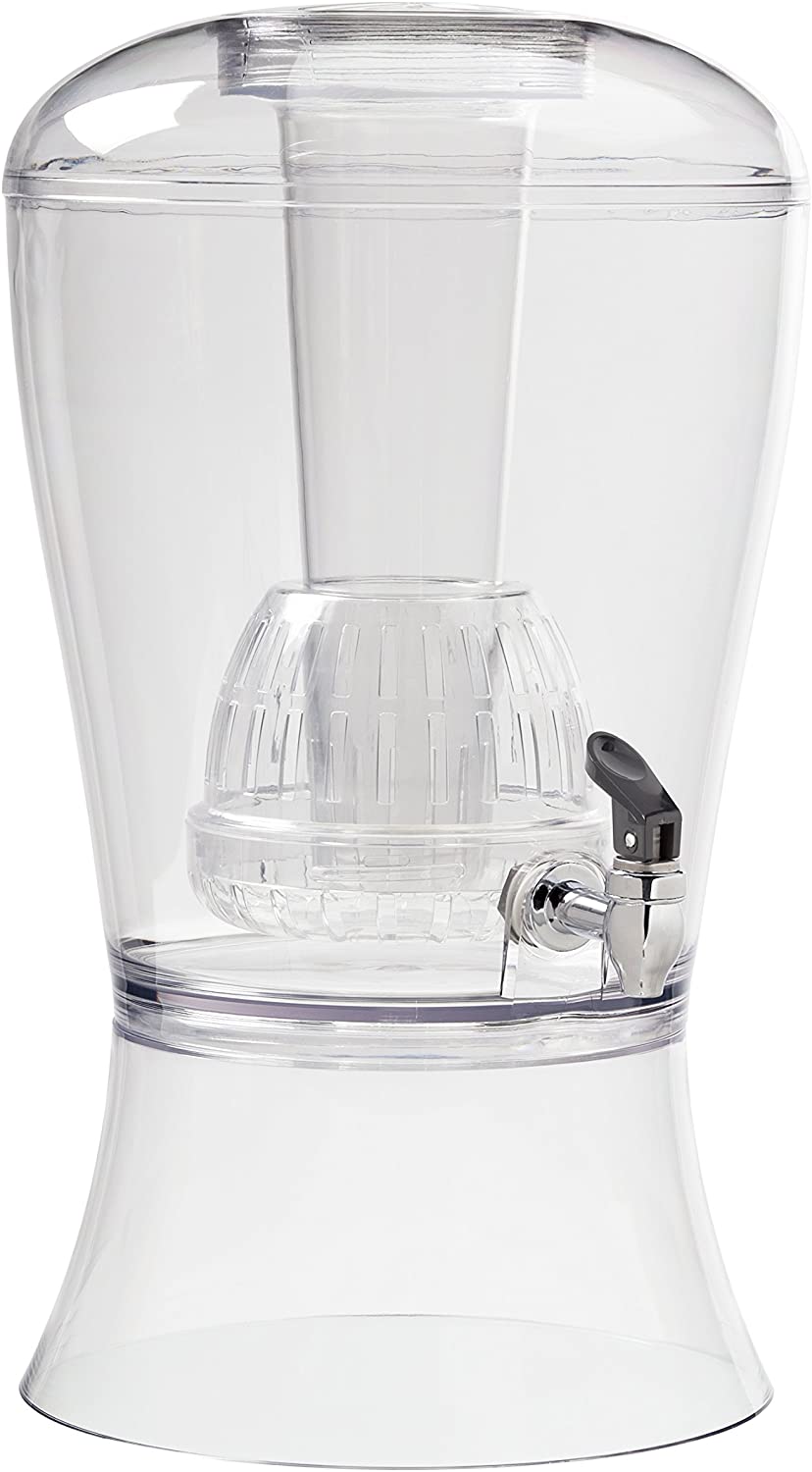 CreativeWare Transparent Acrylic Drink Dispenser, 3-Gallon