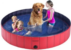 DEStar PVC Foldable Dog Swimming Pool