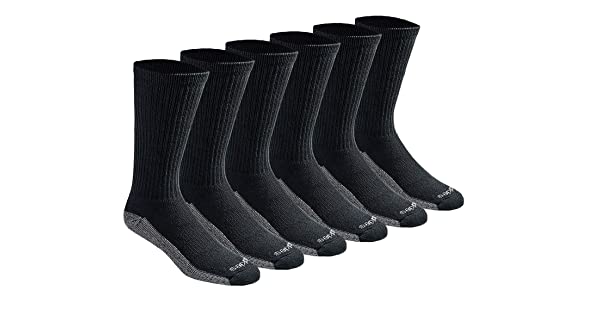 Dickies Men’s Machine Washable Knit Crew Socks, 6-Pair
