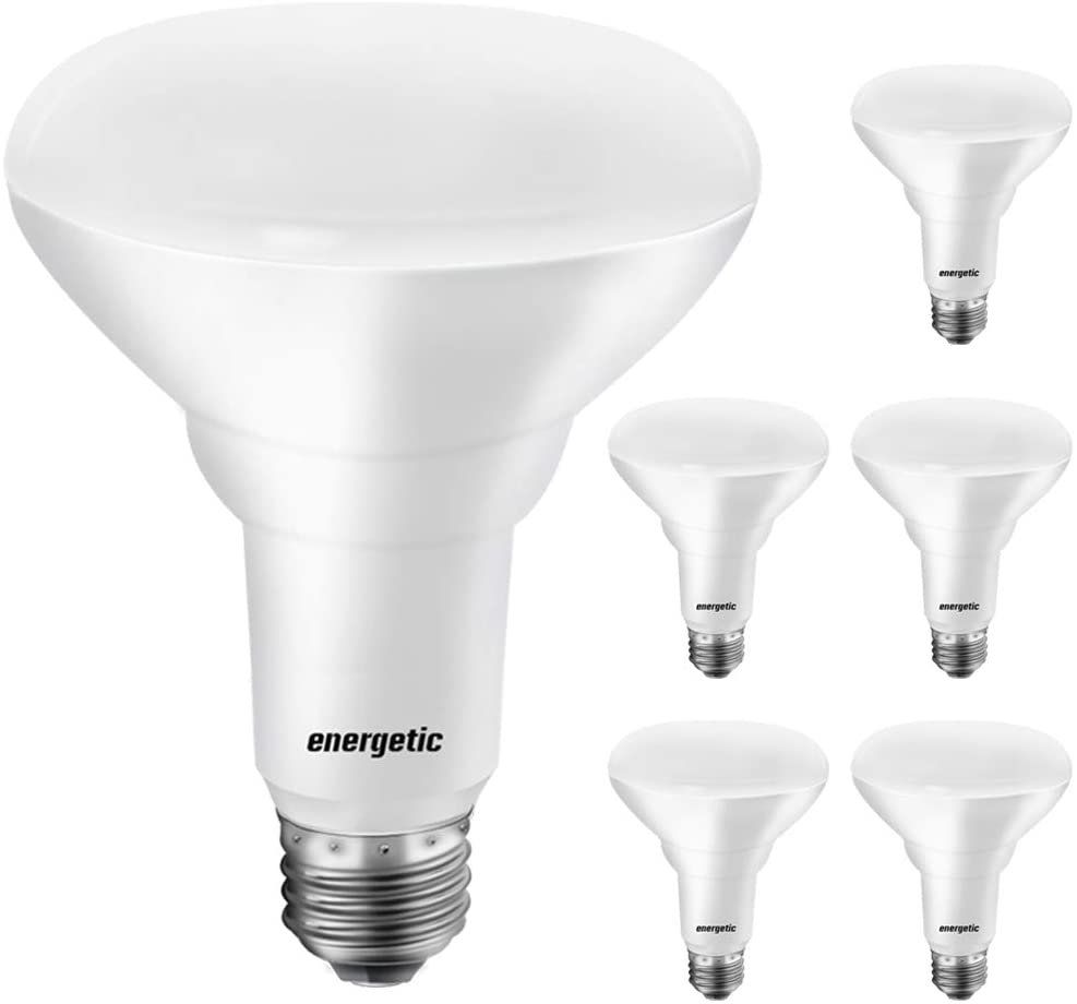 Energetic BR30 Eye-Friendly Dimmable Light Bulbs, 6-Pack