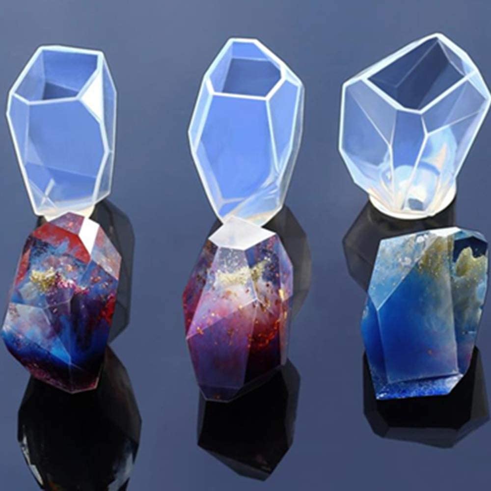 ESA Supplies Gem Stone Crystal Silicone Candle Making Molds