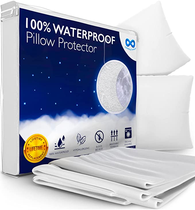 Everlasting Comfort Breathable Pillow Protectors, 2-Pack