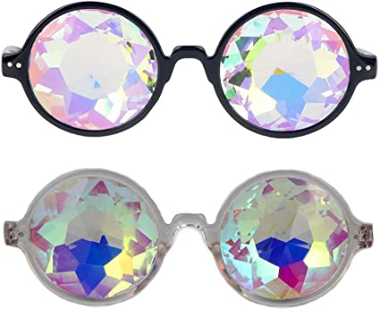 FIRSTLIKE Festivals Kaleidoscope Rainbow Prism Sunglasses